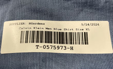 Load image into Gallery viewer, Calvin Klein Mens Blue Collared Slim Fit Long Sleeve Dress Shirt Size XL