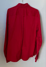 Load image into Gallery viewer, Armani Exchange Mens Red Cotton Collared Long Sleeve Button-Up Shirt Size XL