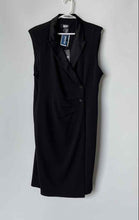 Load image into Gallery viewer, DKNY Womens Black Sleeveless Button-Front Sheath Dress Size 14 With Tag