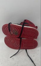 Load image into Gallery viewer, Nike Kids Air Jordan 1 Mid Red Black Lace-Up Sneakers Shoes Size 10C