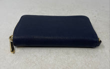 Load image into Gallery viewer, Michael Kors Womens Blue Leather Inner Divider Accordion Zip-Around Wallet