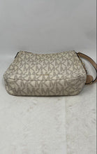 Load image into Gallery viewer, Michael Kors Womens White Signature Print Adjustable Strap Shoulder Bag
