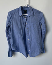 Load image into Gallery viewer, Ann Taylor Womens Blue Long Sleeve Spread Collar Button-Up Shirt Size XXSP