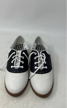 Load image into Gallery viewer, Predictions Womens Saddle 136016 Black White Faux Leather Oxford Shoes Size 7.5