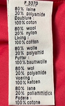 Load image into Gallery viewer, Lacoste Womens Red Long Sleeve Button Front Double-Breasted Pea Coat Size 38