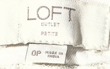 Load image into Gallery viewer, Loft Womens Off White Belt Loops Button Front Straight Leg Cropped Jeans Size 0P