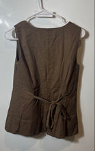 Load image into Gallery viewer, Loft Womens Brown Cotton Twill Scoop Neck Button Front Vest Top Size XS With Tag