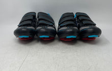 Load image into Gallery viewer, 2-Pair Of Flywheel Womens Fly Fierce Black Gray Blue Cycling Shoes Sz US 6 EU 37