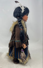 Load image into Gallery viewer, Cathay Collection Native American Themed Black Hair Brown Eyes Porcelain Doll