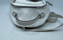 Load image into Gallery viewer, Nine West Womens White Monogram Outer Pockets Adjustable Strap Zipper Backpack