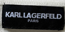 Load image into Gallery viewer, Karl Lagerfeld Paris Womens White Black Floral Lace 3/4 Sleeve Blouse Top Size M
