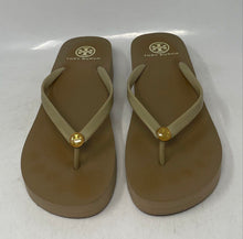 Load image into Gallery viewer, Authentic Tory Burch Womens Brown Slip-On Platform Flip-Flop Sandals Size 9M