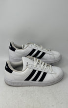 Load image into Gallery viewer, Adidas Womens Grand Court 2.0 GW9214 White Black Lace-Up Sneaker Shoes Size 9.5