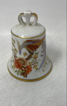 Load image into Gallery viewer, Antique The Danbury Mint Floral & Bird Gold Trim Decorative Porcelain Bell