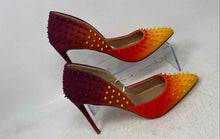 Load image into Gallery viewer, Steve Madden Womens Testy Multicolor Studded Slip-On High D'Orsay Heels Size 7M