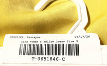 Load image into Gallery viewer, Zara Womens Yellow Satin Lingerie Wedding Summer Bachelorette Slip Dress Size S