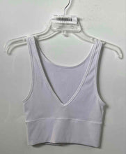 Load image into Gallery viewer, Lululemon Womens White Wide Strap V-Neck Activewear Cropped Tank Top Size 6