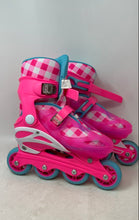 Load image into Gallery viewer, Roller Derby Girls Pink Blue Adjustable Buckle Inline Skates Size 3-6