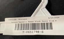 Load image into Gallery viewer, Banana Republic Womens Sloan Black Flat Front Belt Loops Dress Pants Size 4