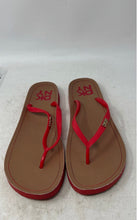 Load image into Gallery viewer, DKNY Womens Madi Red Open Toe Slip-On Flat Flip Flop Sandals Size 8.5-11
