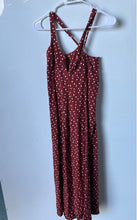 Load image into Gallery viewer, Zara Womens Brown Polka Dot Sleeveless Midi Fit & Flare Dress Size Large