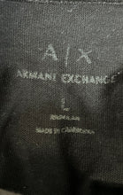 Load image into Gallery viewer, Armani Exchange Mens Black Graphic Print Short Sleeve Pullover T-Shirt Size L