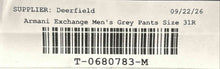 Load image into Gallery viewer, Armani Exchange Mens Gray Pockets Flat Front Straight Leg Dress Pants Size 31R