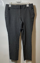 Load image into Gallery viewer, Loft Womens Black White Plaid Flat Front Regular Fit Julie Ankle Pants Size 6