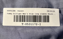 Load image into Gallery viewer, Tommy Hilfiger Mens Blue Stretch Long Sleeve Slim Fit Dress Shirt Size 2XL 18