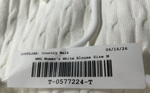 Load image into Gallery viewer, Mango Womens White Short Sleeve Collared Stretch Button Polo Shirt Size Medium