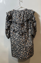 Load image into Gallery viewer, Zara Womens Multicolor Floral Print Cotton Ruffle Puff Sleeve Mini Dress Size M