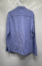 Load image into Gallery viewer, Armani Exchange Mens Blue Long Sleeve Collared Button-Up Shirt Size Medium