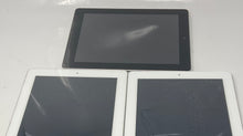 Load image into Gallery viewer, Lot Of 3 Pcs Assorted Apple iPad Silver Mixed iOS Tablets Not Tested For Parts