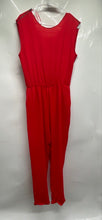 Load image into Gallery viewer, Zara Womens Red Sleeveless V-Neck Pullover Pockets One-Piece Jumpsuit Size S