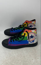 Load image into Gallery viewer, Chingasos Unisex Multicolor Round Toe Lace-Up Sneaker Shoes Size M8 W9.5