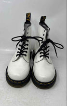 Load image into Gallery viewer, Dr. Martens AirWair Unisex Black White Leather Combat Boots Size M 7.5 W 8.5