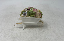Load image into Gallery viewer, Royal Adderley Multicolor Bone China Wheelbarrow With Flowers Figurine