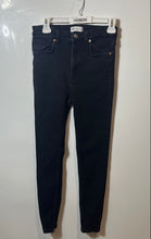 Load image into Gallery viewer, Zara Womens Black Denim Dark Wash Stretch Pockets Skinny Jeans Size 8