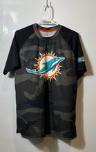 Load image into Gallery viewer, NFL Team Apparel Mens Black Green Camouflage Print Miami Dolphins T-Shirt Size M