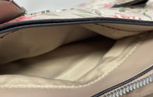 Load image into Gallery viewer, Nine West Womens Aidenne Beige Pink Floral Faux Leather Zip Top Satchel Handbag