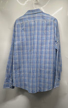 Load image into Gallery viewer, Michael Kors Mens Blue Plaid Long Sleeve Collared Button-Up Shirt Size Large