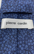 Load image into Gallery viewer, Pierre Cardin Mens Blue Floral Classic Lightweight Adjustable Pointed Tie