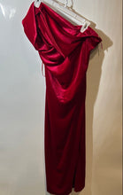 Load image into Gallery viewer, Zara Womens Red Back-Zip Sleeveless One-Shoulder Maxi Dress Size Small