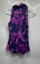 Load image into Gallery viewer, Banana Republic Womens Purple Floral Sleeveless Button Front Blouse Top Size 2