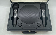 Load image into Gallery viewer, Alpowl Black Portable PA Speaker System Karaoke Machine With 2 Microphones