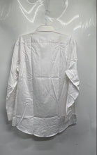 Load image into Gallery viewer, George Mens White Long Sleeve Spread Collar Pockets Dress Shirt Size M