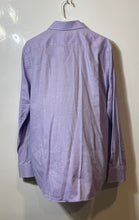Load image into Gallery viewer, Hugo Boss Mens Purple Printed Sharp Fit Long Sleeve Collared Dress Shirt Sz 16.5