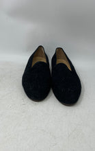 Load image into Gallery viewer, Ann Taylor Womens Black Suede Round Toe Slip-On Flat Loafer Shoes Size 9.5M
