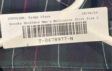 Load image into Gallery viewer, Brooks Brothers Mens Multicolor Plaid Cotton Long Sleeve Button-Up Shirt Size L