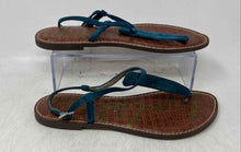 Load image into Gallery viewer, Sam Edelman Womens Gigi Blue Brown Leather Adjustable Strap Thong Sandals Sz 8 M